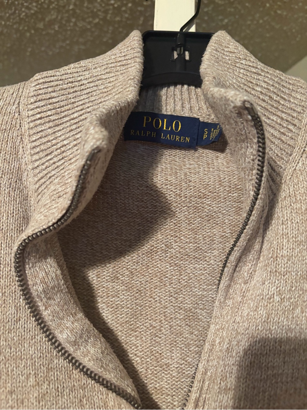 Polo by Ralph Lauren Beige Half-Zip Sweater - Picture 3 of 3